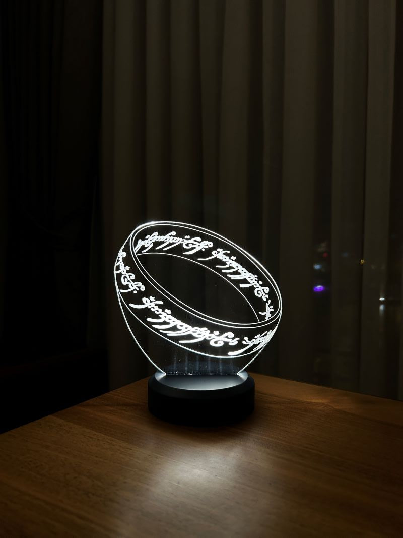 Lord of 3D Rings LED Table Lamp
