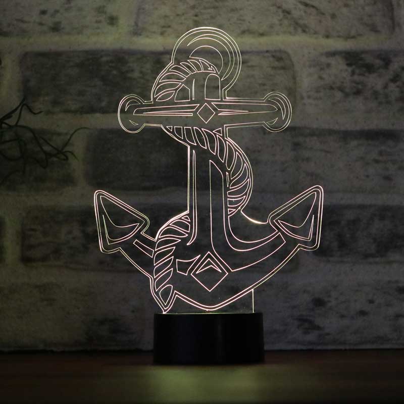 Çapa Figürlü Dekoratif Hediye Led Masa Lambası | BYLAMP