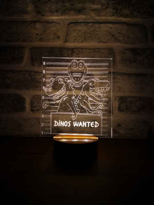 3-D dinosaurs LED night light