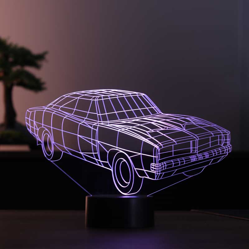 3D Dodge Charger 1968 LED Night Light