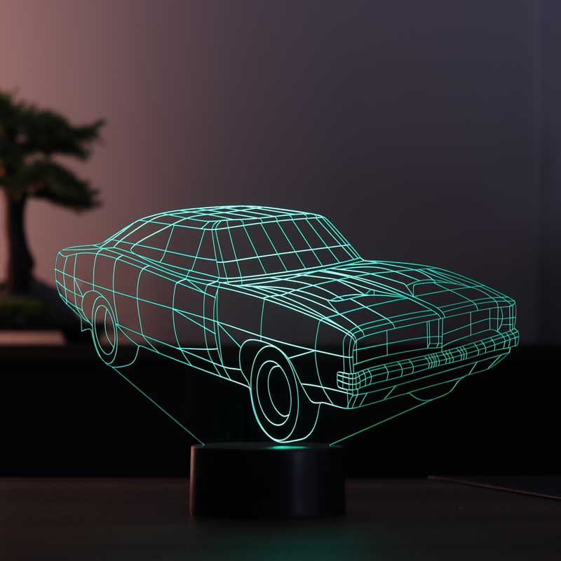 3D Dodge Charger 1968 LED Night Light