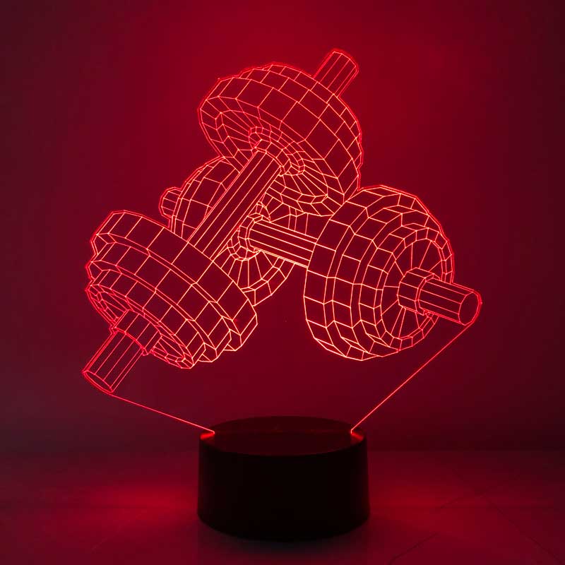 3D Dumbbell LED Table Lamp
