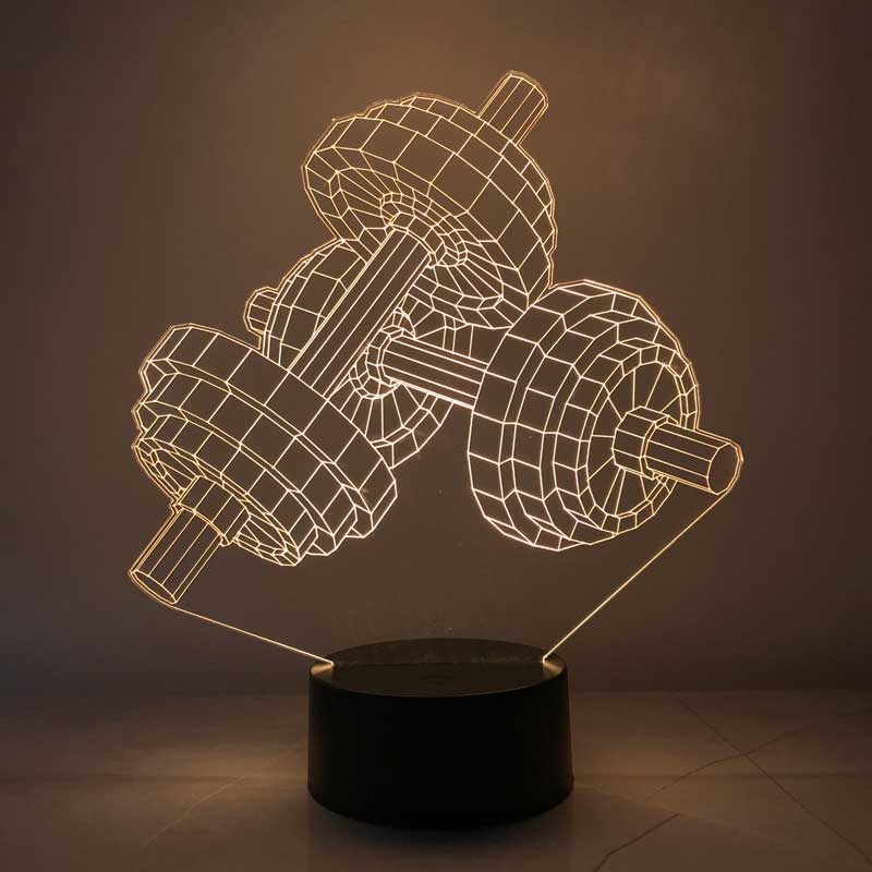 3D Dumbbell LED Table Lamp