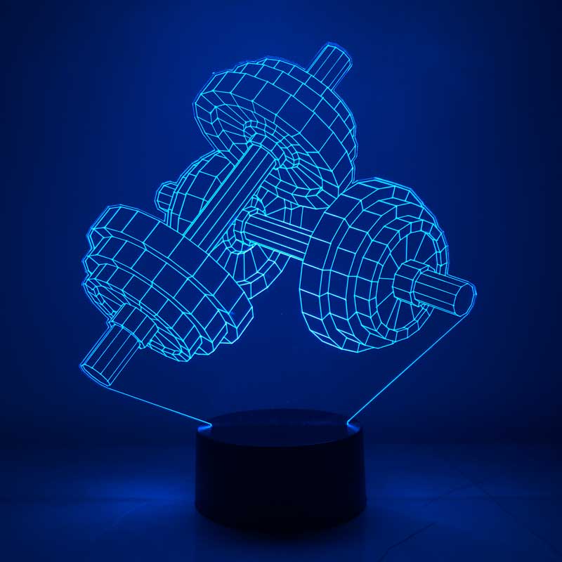 3D Dumbbell LED Table Lamp
