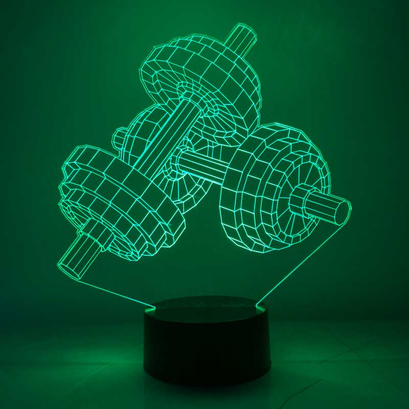3D Dumbbell LED Table Lamp