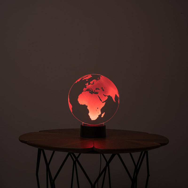 3D World Map Led Table Lamp
