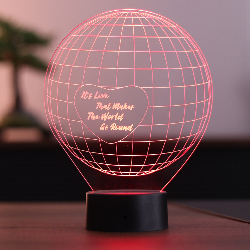 World and Heart Figured Decorative Gift Led Table Lamp | BYLAMP