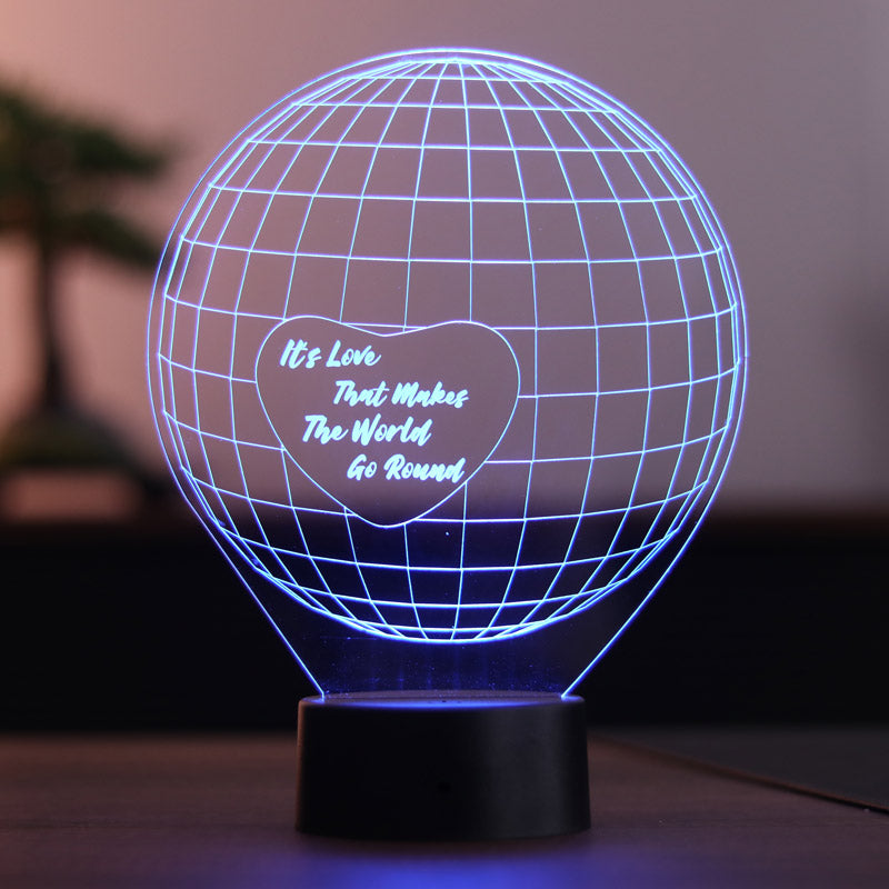 World and Heart Figured Decorative Gift Led Table Lamp | BYLAMP
