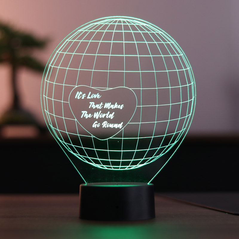 World and Heart Figured Decorative Gift Led Table Lamp | BYLAMP
