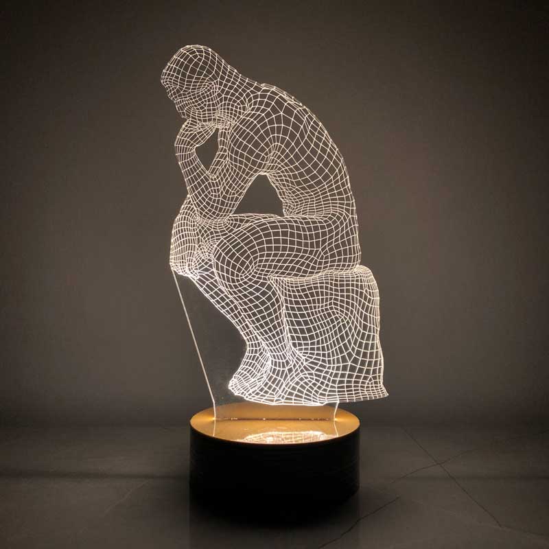 3D Thinking Man Led Night Light