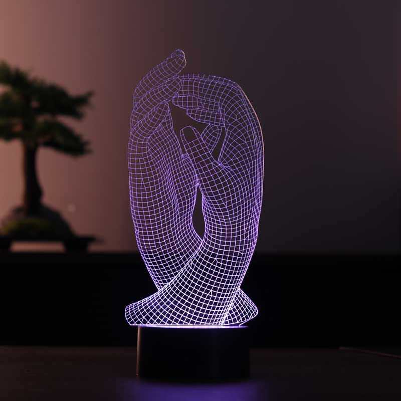 3D hands gift led lamp