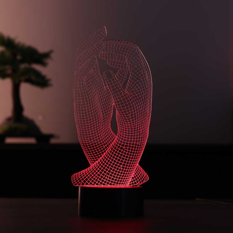 3D hands gift led lamp