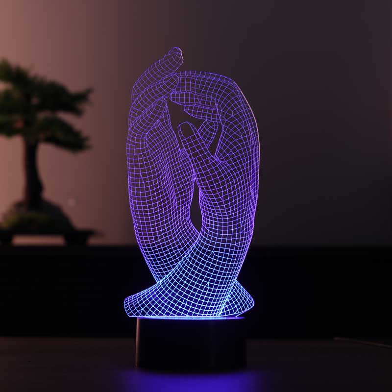 3D hands gift led lamp