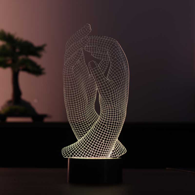 3D hands gift led lamp