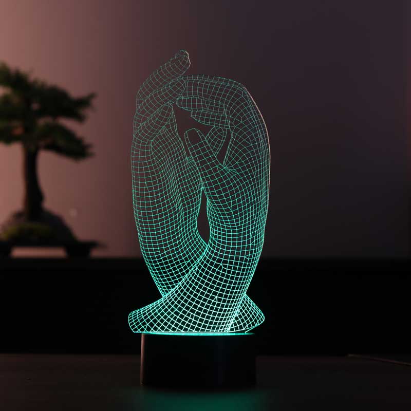 3D hands gift led lamp