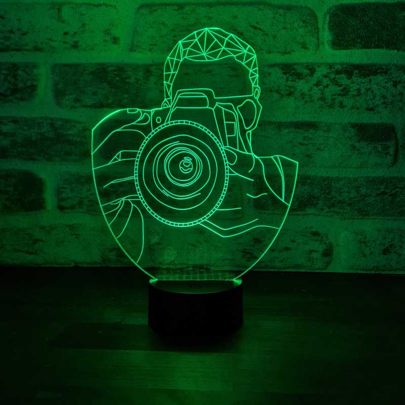 3D Photographer Gift Table Lamp