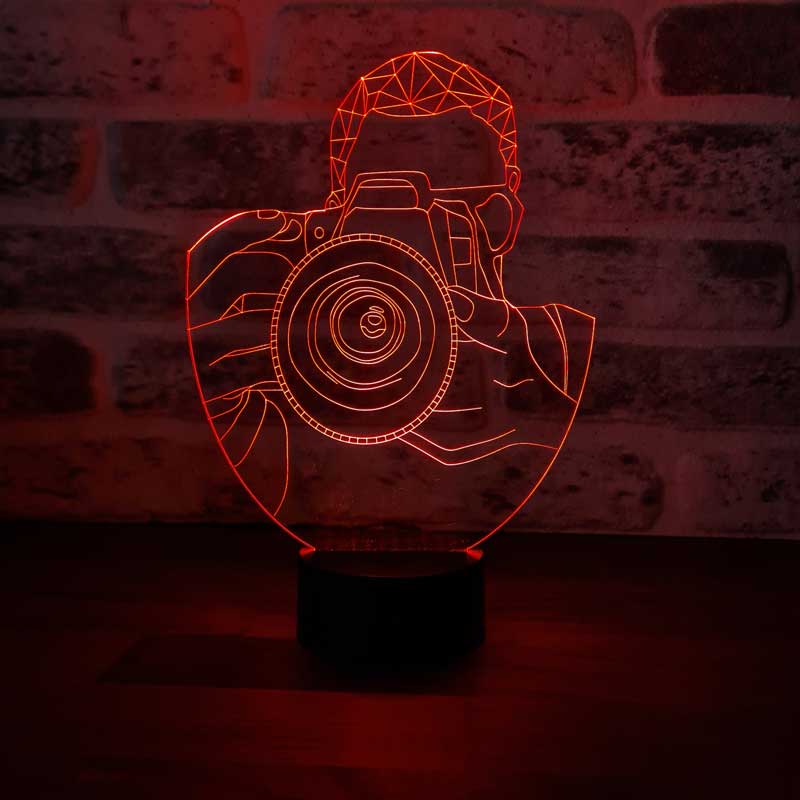 3D Photographer Gift Table Lamp
