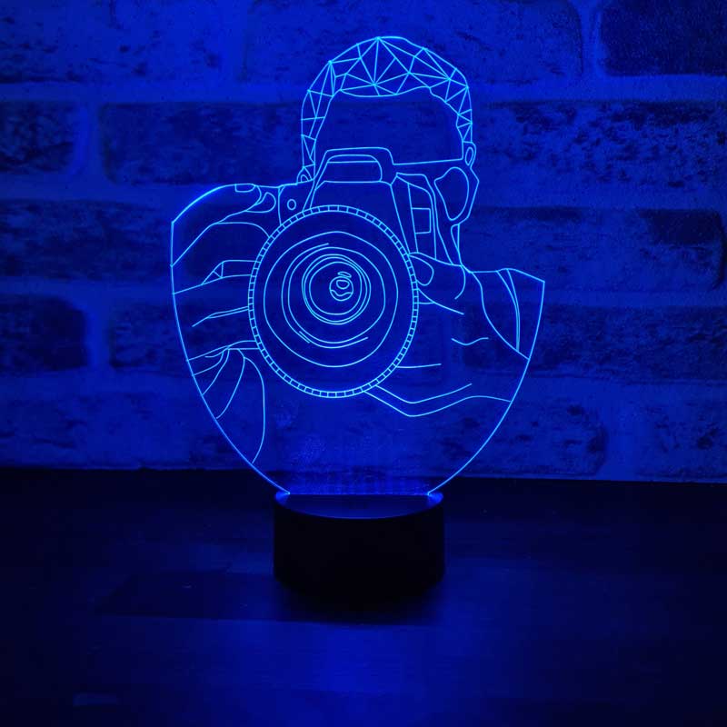 3D Photographer Gift Table Lamp