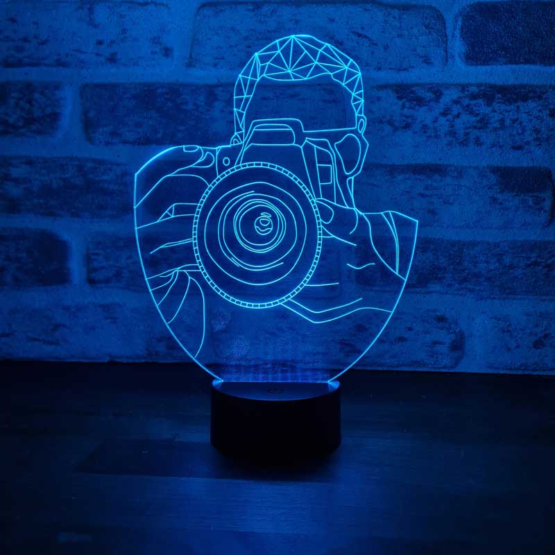 3D Photographer Gift Table Lamp