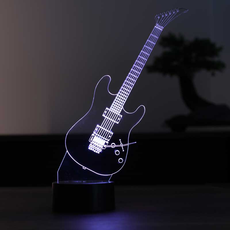 Gitar Figürlü Dekoratif Hediye Led Masa Lambası | BYLAMP
