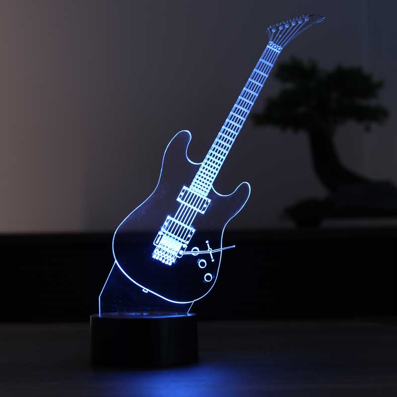 Gitar Figürlü Dekoratif Hediye Led Masa Lambası | BYLAMP