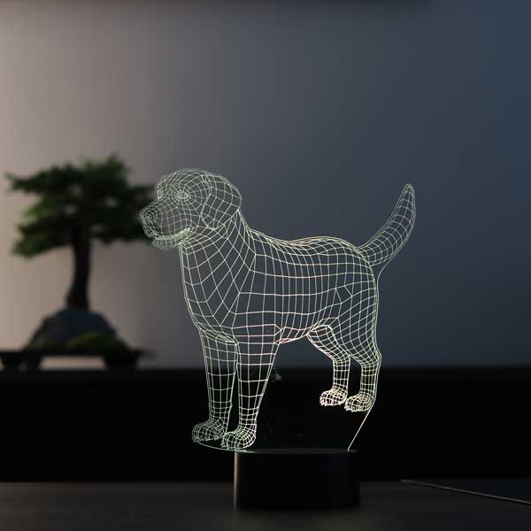 Golden Dog Figured Decorative Gift Led Table Lamp | BYLAMP