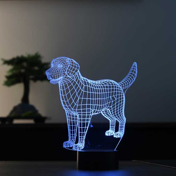 Golden Dog Figured Decorative Gift Led Table Lamp | BYLAMP