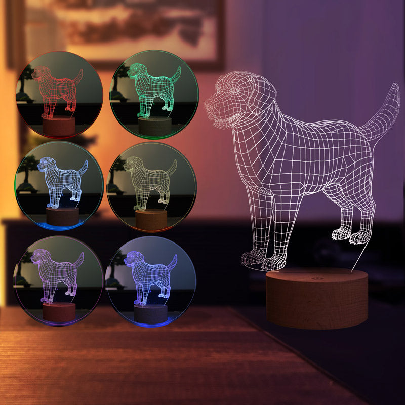 Golden Dog Figured Decorative Gift Led Table Lamp | BYLAMP