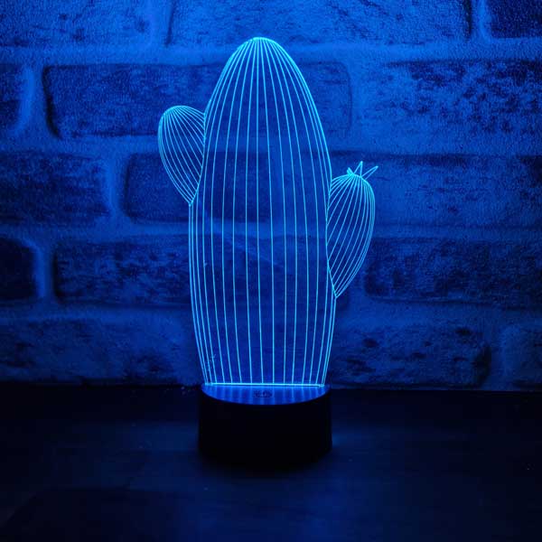 3-D cactus night light