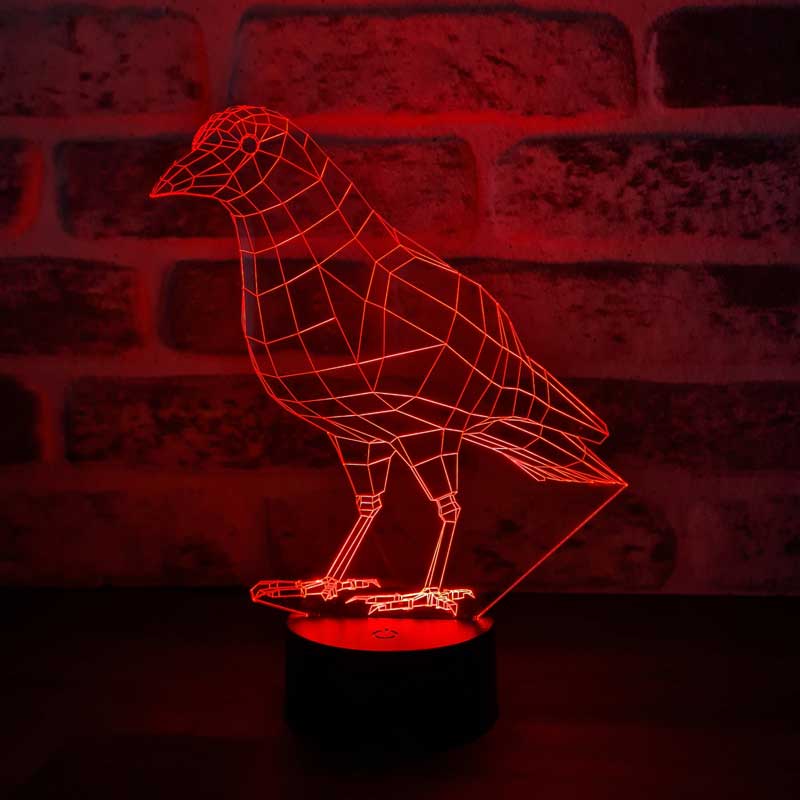 3D Crow Led Table Lamp