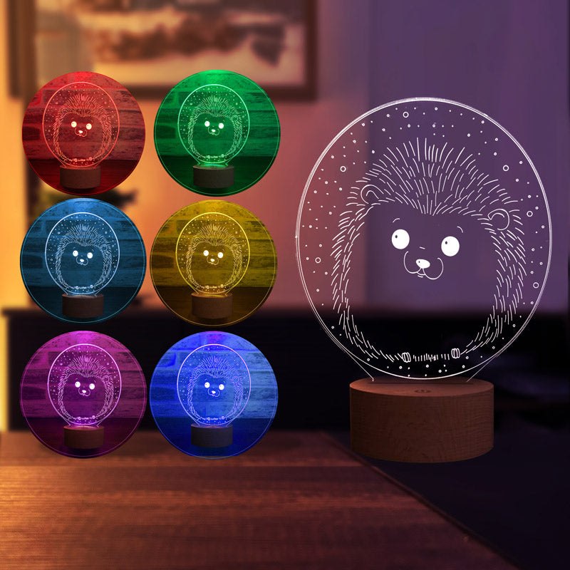 Kirpi Figürlü Dekoratif Hediye Led Masa Lambası | BYLAMP