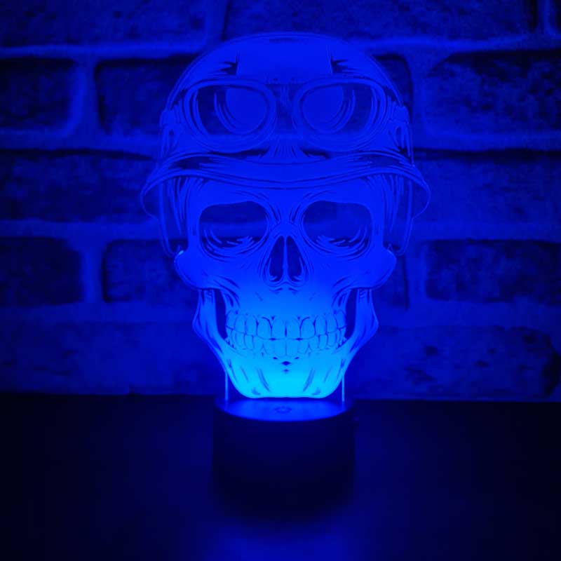 3D Skull and Motor Led Lamp