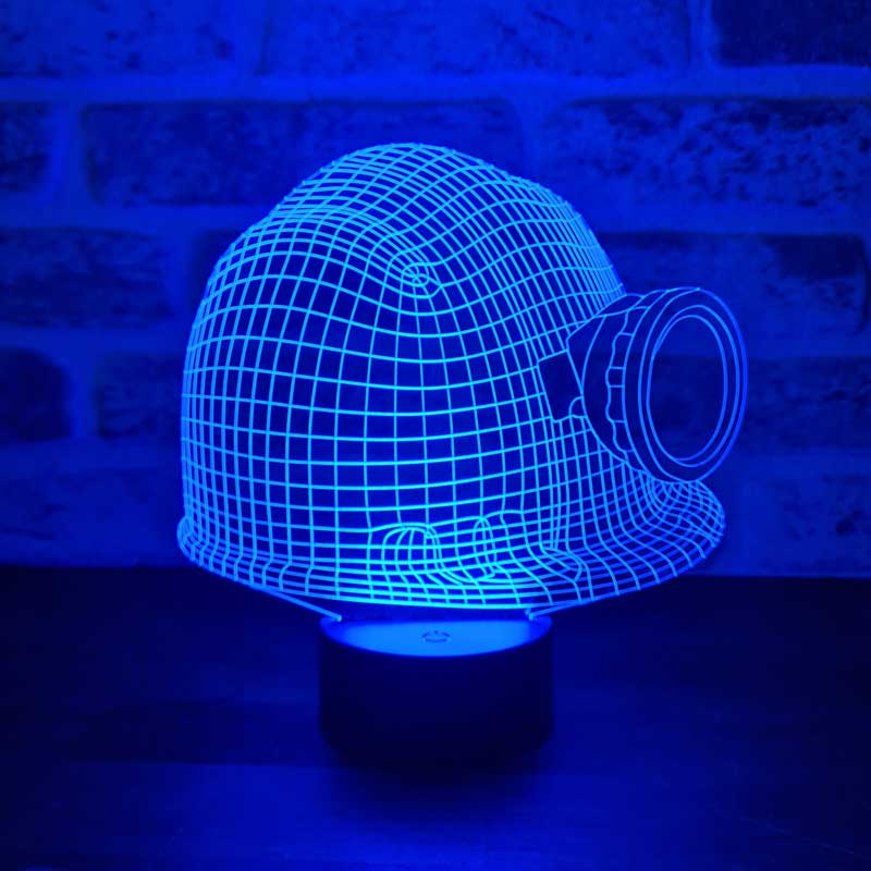3D Miner Bareti Led Lamp