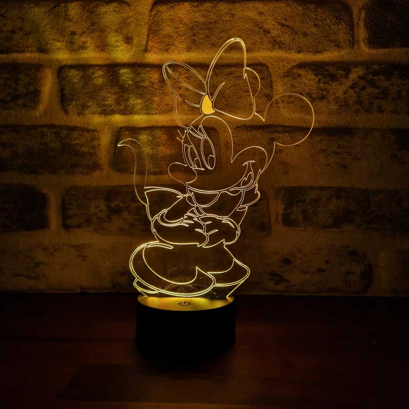 3D Minnie Mouse Led Table Lamp