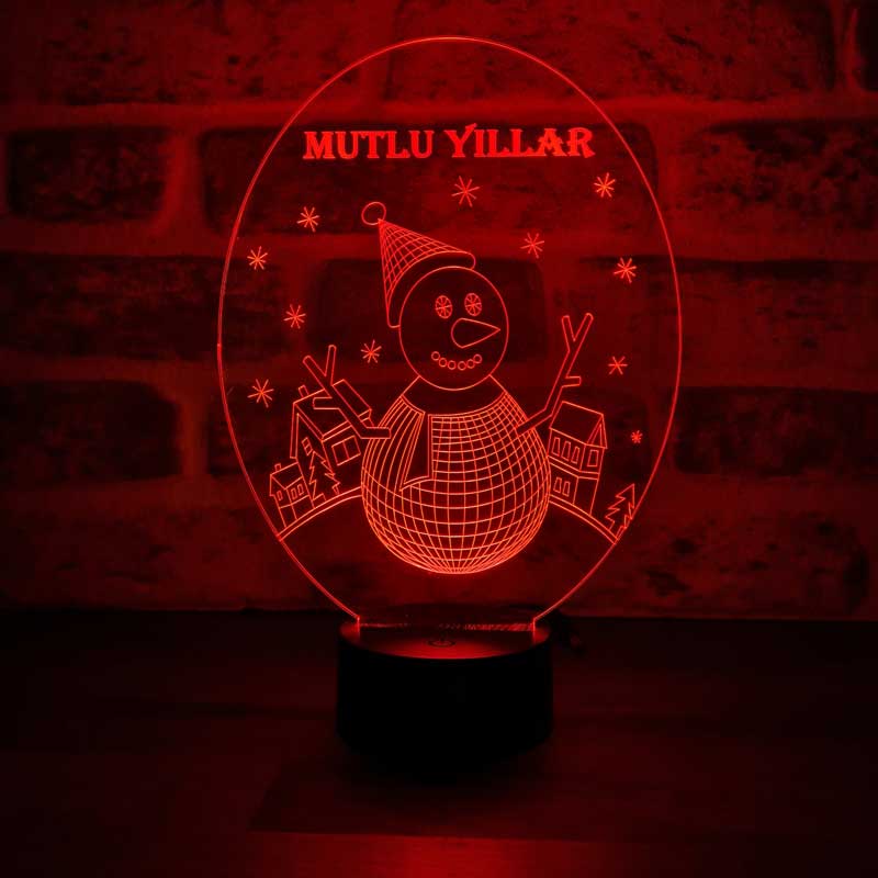 3-D happy New Year LED gift lamp