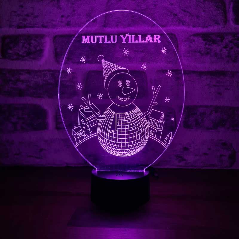 3-D happy New Year LED gift lamp