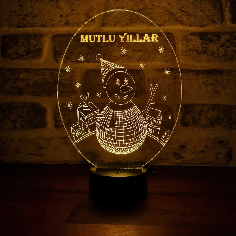 3-D happy New Year LED gift lamp