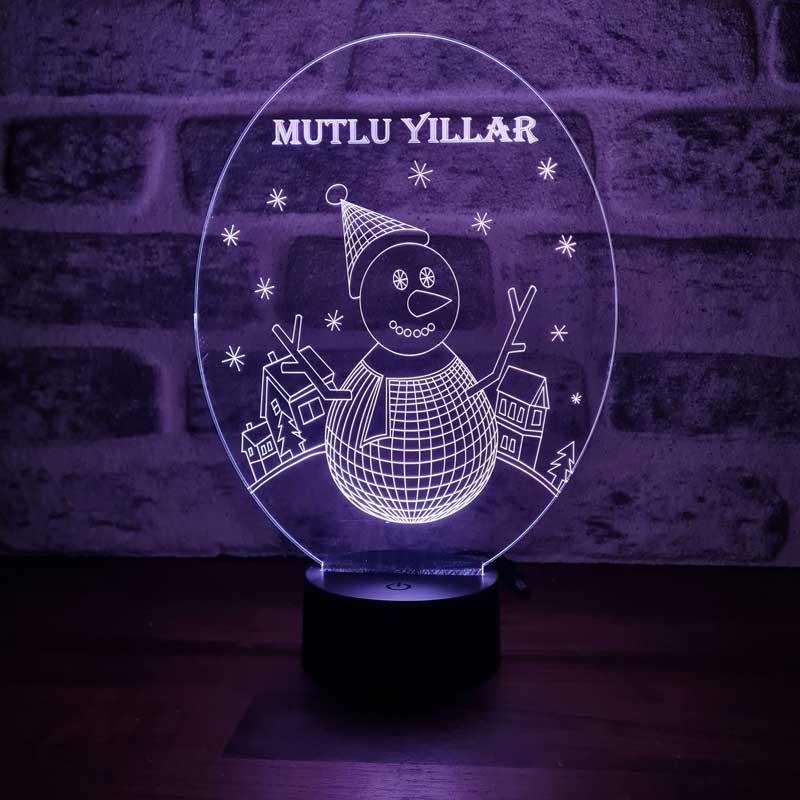3-D happy New Year LED gift lamp