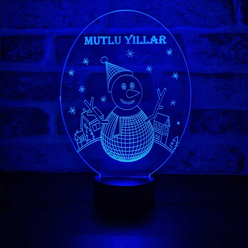 3-D happy New Year LED gift lamp