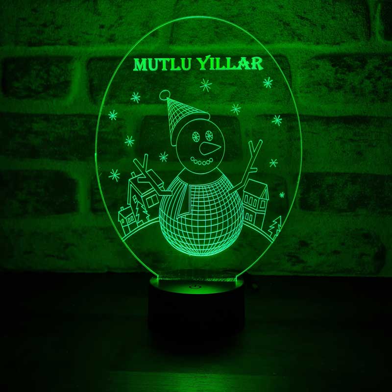 3-D happy New Year LED gift lamp