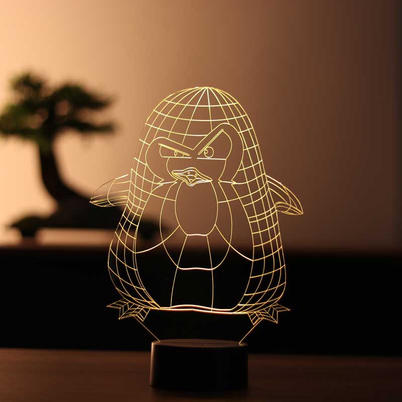 3D Penguin Led Table Lamp