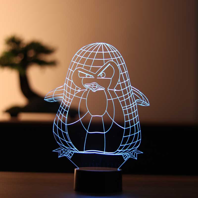 3D Penguin Led Table Lamp
