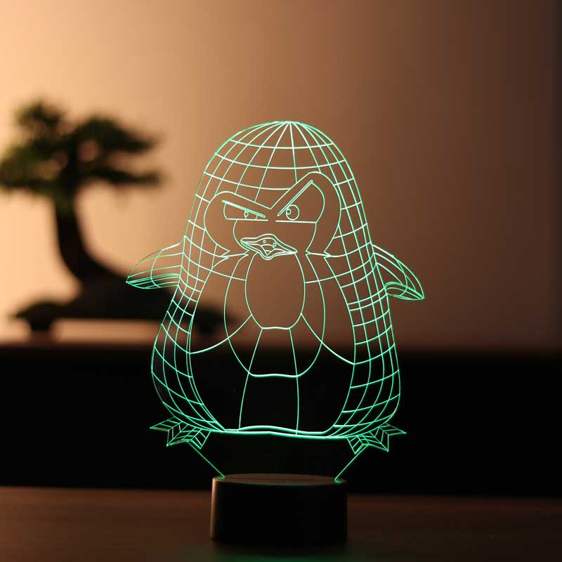 3D Penguin Led Table Lamp