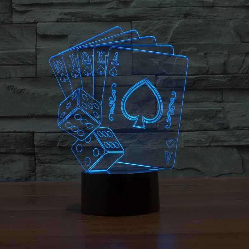 3D Poker Led Lamp