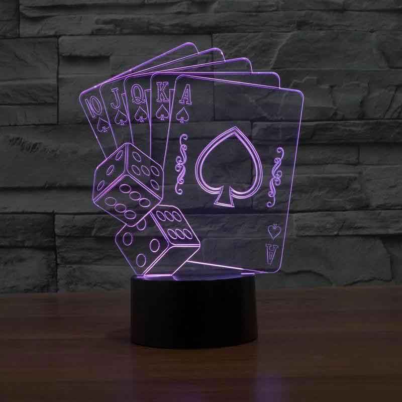 3D Poker Led Lamp