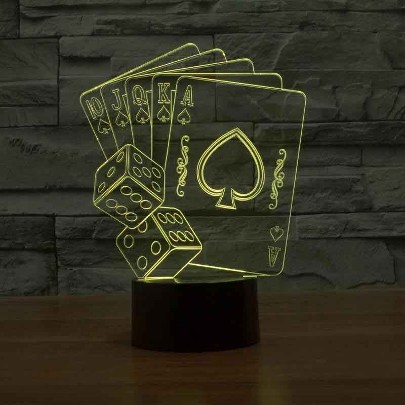 3D Poker Led Lamp