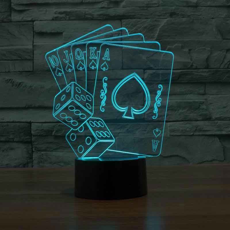 3D Poker Led Lamp