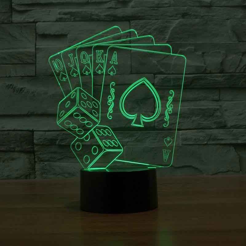 3D Poker Led Lamp