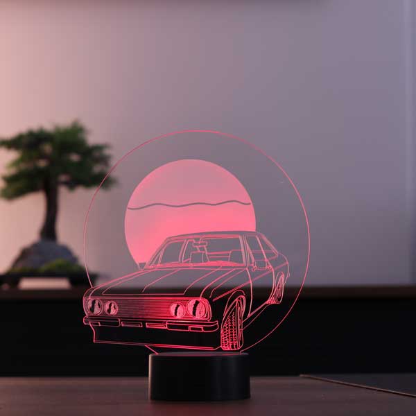 3-D retro car led lamp