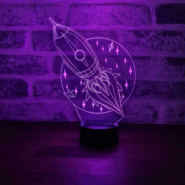 3D Rocket Led Night Light